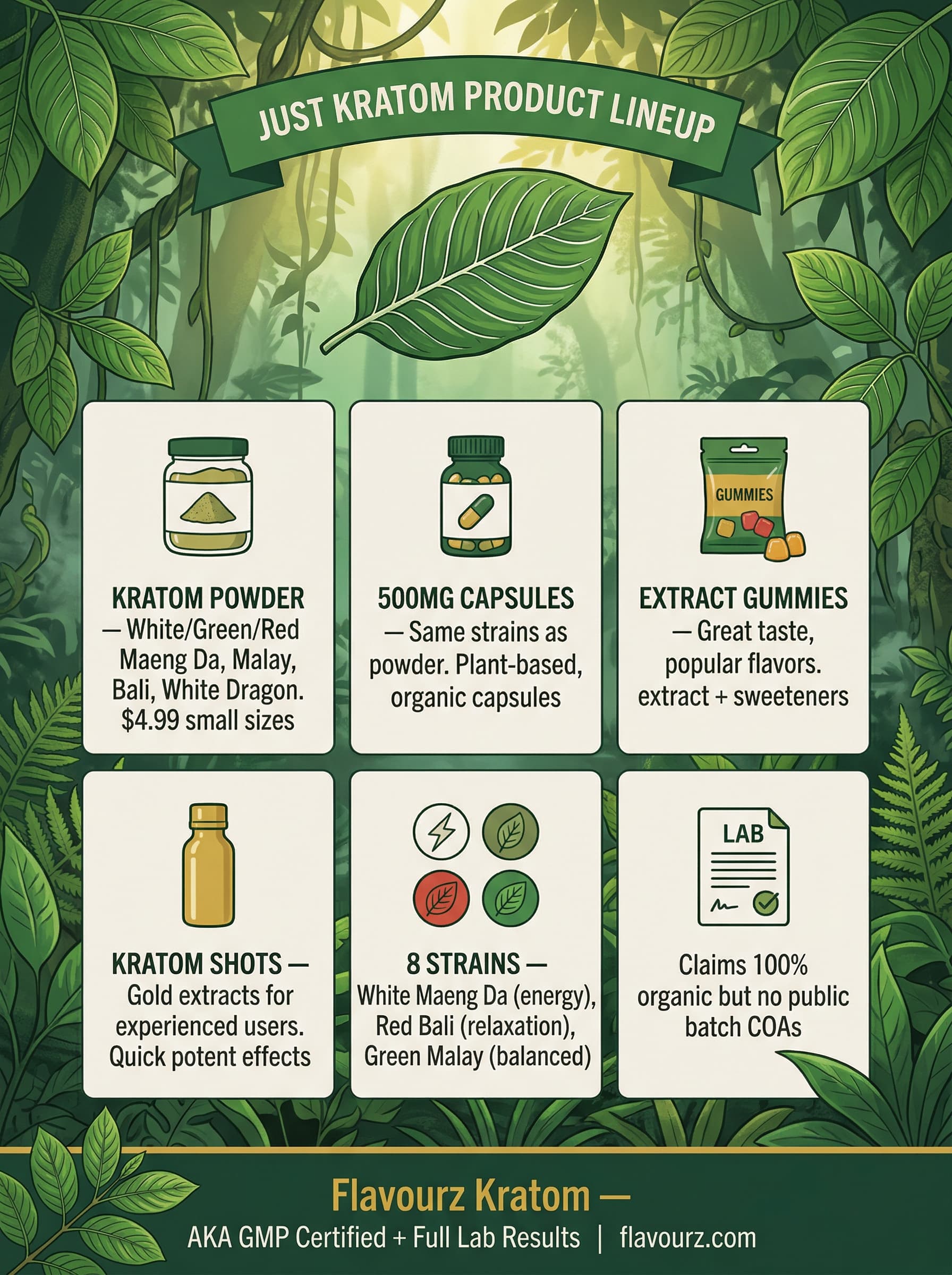 infographic Product Selection Overview Kratom